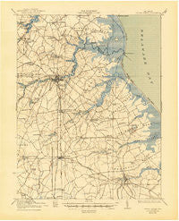 Cedar Creek Delaware Historical topographic map, 1:62500 scale, 15 X 15 Minute, Year 1938