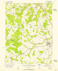 Clayton Delaware Historical topographic map, 1:24000 scale, 7.5 X 7.5 Minute, Year 1955