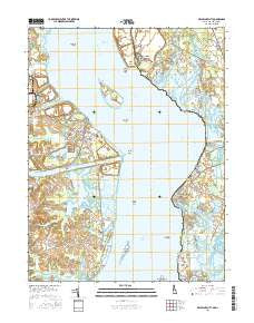 Delaware City Delaware Current topographic map, 1:24000 scale, 7.5 X 7.5 Minute, Year 2016