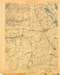 Dover Delaware Historical topographic map, 1:125000 scale, 30 X 30 Minute, Year 1899