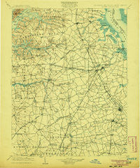 Dover Delaware Historical topographic map, 1:125000 scale, 30 X 30 Minute, Year 1906