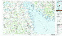 Dover Delaware Historical topographic map, 1:100000 scale, 30 X 60 Minute, Year 1984
