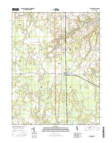 Ellendale Delaware Current topographic map, 1:24000 scale, 7.5 X 7.5 Minute, Year 2016