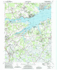 Frankford Delaware Historical topographic map, 1:24000 scale, 7.5 X 7.5 Minute, Year 1984