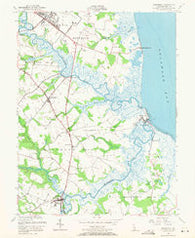 Frederica Delaware Historical topographic map, 1:24000 scale, 7.5 X 7.5 Minute, Year 1956