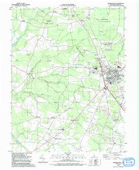 Georgetown Delaware Historical topographic map, 1:24000 scale, 7.5 X 7.5 Minute, Year 1992