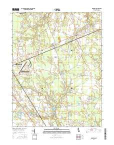 Harbeson Delaware Current topographic map, 1:24000 scale, 7.5 X 7.5 Minute, Year 2016
