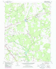 Harbeson Delaware Historical topographic map, 1:24000 scale, 7.5 X 7.5 Minute, Year 1955