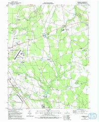 Harbeson Delaware Historical topographic map, 1:24000 scale, 7.5 X 7.5 Minute, Year 1992
