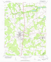Harrington Delaware Historical topographic map, 1:24000 scale, 7.5 X 7.5 Minute, Year 1955