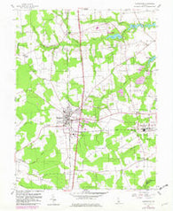 Harrington Delaware Historical topographic map, 1:24000 scale, 7.5 X 7.5 Minute, Year 1955