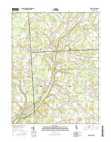 Hickman Delaware Current topographic map, 1:24000 scale, 7.5 X 7.5 Minute, Year 2016
