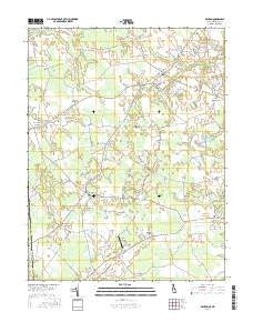 Kenton Delaware Current topographic map, 1:24000 scale, 7.5 X 7.5 Minute, Year 2016