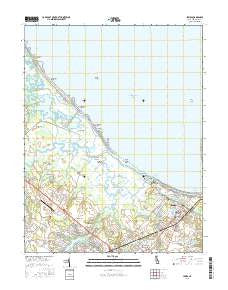 Lewes Delaware Current topographic map, 1:24000 scale, 7.5 X 7.5 Minute, Year 2016