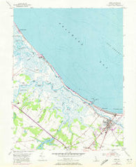 Lewes Delaware Historical topographic map, 1:24000 scale, 7.5 X 7.5 Minute, Year 1954