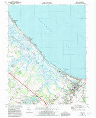 Lewes Delaware Historical topographic map, 1:24000 scale, 7.5 X 7.5 Minute, Year 1984