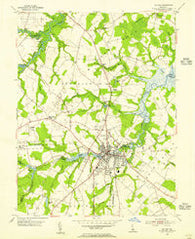Milford Delaware Historical topographic map, 1:24000 scale, 7.5 X 7.5 Minute, Year 1954