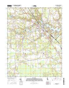 Millsboro Delaware Current topographic map, 1:24000 scale, 7.5 X 7.5 Minute, Year 2016