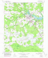 Millsboro Delaware Historical topographic map, 1:24000 scale, 7.5 X 7.5 Minute, Year 1954