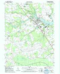 Millsboro Delaware Historical topographic map, 1:24000 scale, 7.5 X 7.5 Minute, Year 1992