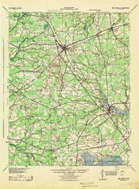 Millsboro Delaware Historical topographic map, 1:62500 scale, 15 X 15 Minute, Year 1944