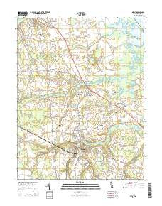 Milton Delaware Historical topographic map, 1:24000 scale, 7.5 X 7.5 Minute, Year 2014