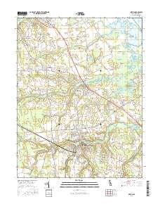 Milton Delaware Current topographic map, 1:24000 scale, 7.5 X 7.5 Minute, Year 2016