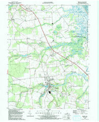 Milton Delaware Historical topographic map, 1:24000 scale, 7.5 X 7.5 Minute, Year 1992