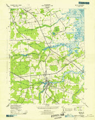 Milton Delaware Historical topographic map, 1:25000 scale, 7.5 X 7.5 Minute, Year 1944