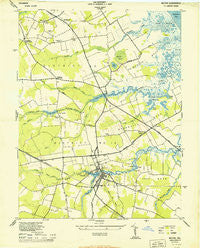 Milton Delaware Historical topographic map, 1:24000 scale, 7.5 X 7.5 Minute, Year 1944