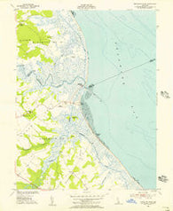 Mispillion River Delaware Historical topographic map, 1:24000 scale, 7.5 X 7.5 Minute, Year 1955