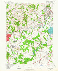 Newark East Delaware Historical topographic map, 1:24000 scale, 7.5 X 7.5 Minute, Year 1953