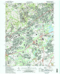 Newark East Delaware Historical topographic map, 1:24000 scale, 7.5 X 7.5 Minute, Year 1993