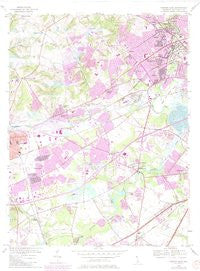 Newark East Delaware Historical topographic map, 1:24000 scale, 7.5 X 7.5 Minute, Year 1953