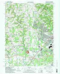 Newark West Delaware Historical topographic map, 1:24000 scale, 7.5 X 7.5 Minute, Year 1992