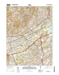 Newark East Delaware Historical topographic map, 1:24000 scale, 7.5 X 7.5 Minute, Year 2014