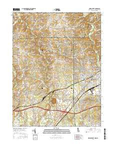 Newark West Delaware Current topographic map, 1:24000 scale, 7.5 X 7.5 Minute, Year 2016