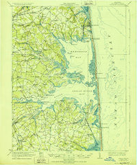 Rehoboth Delaware Historical topographic map, 1:62500 scale, 15 X 15 Minute, Year 1918