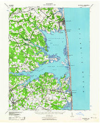 Rehoboth Delaware Historical topographic map, 1:62500 scale, 15 X 15 Minute, Year 1938