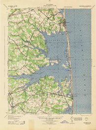 Rehoboth Delaware Historical topographic map, 1:62500 scale, 15 X 15 Minute, Year 1944