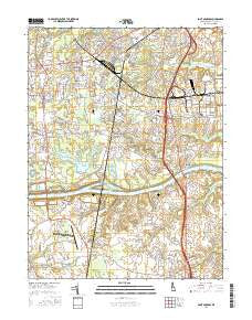 Saint Georges Delaware Current topographic map, 1:24000 scale, 7.5 X 7.5 Minute, Year 2016
