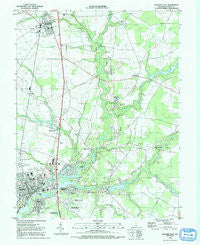 Seaford East Delaware Historical topographic map, 1:24000 scale, 7.5 X 7.5 Minute, Year 1992