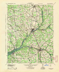 Seaford Delaware Historical topographic map, 1:62500 scale, 15 X 15 Minute, Year 1944