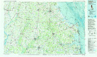 Seaford Delaware Historical topographic map, 1:100000 scale, 30 X 60 Minute, Year 1984