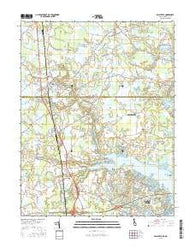 Selbyville Delaware Current topographic map, 1:24000 scale, 7.5 X 7.5 Minute, Year 2016