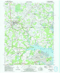 Selbyville Delaware Historical topographic map, 1:24000 scale, 7.5 X 7.5 Minute, Year 1992