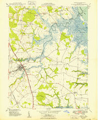 Smyrna Delaware Historical topographic map, 1:24000 scale, 7.5 X 7.5 Minute, Year 1949