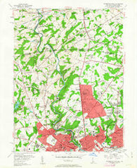 Wilmington North Delaware Historical topographic map, 1:24000 scale, 7.5 X 7.5 Minute, Year 1954