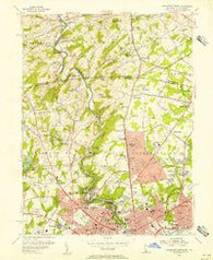 Wilmington North Delaware Historical topographic map, 1:24000 scale, 7.5 X 7.5 Minute, Year 1954