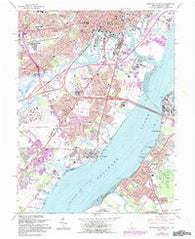 Wilmington South Delaware Historical topographic map, 1:24000 scale, 7.5 X 7.5 Minute, Year 1967